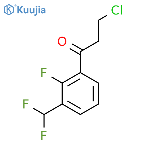 3-Chloro-3'-(difluoromethyl)-2'-fluoropropiophenone structure