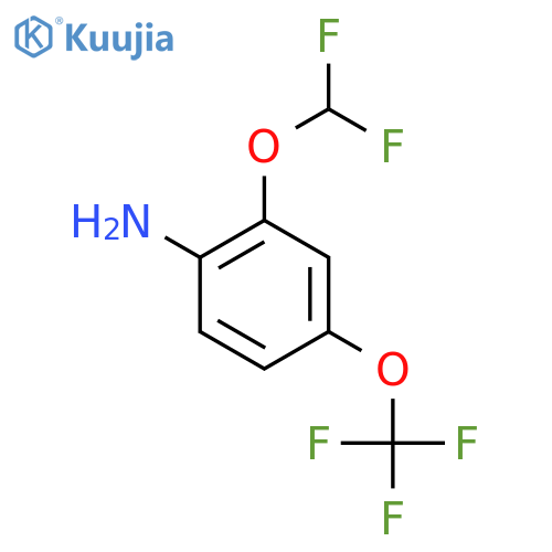 2-(Difluoromethoxy)-4-(trifluoromethoxy)benzenamine structure