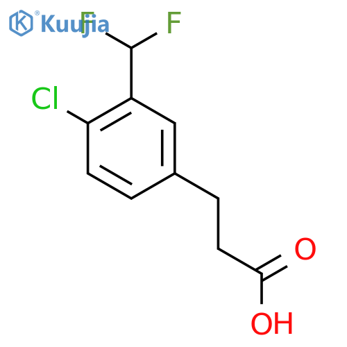 3-(4'-Chloro-3'-(difluoromethyl)phenyl)propionic acid structure