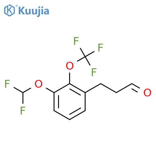 3-(3'-(Difluoromethoxy)-2'-(trifluoromethoxy)phenyl)propionaldehyde structure