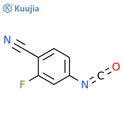 2-fluoro-4-isocyanatobenzonitrile structure