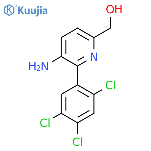 3-Amino-2-(2,4,5-trichlorophenyl)pyridine-6-methanol structure