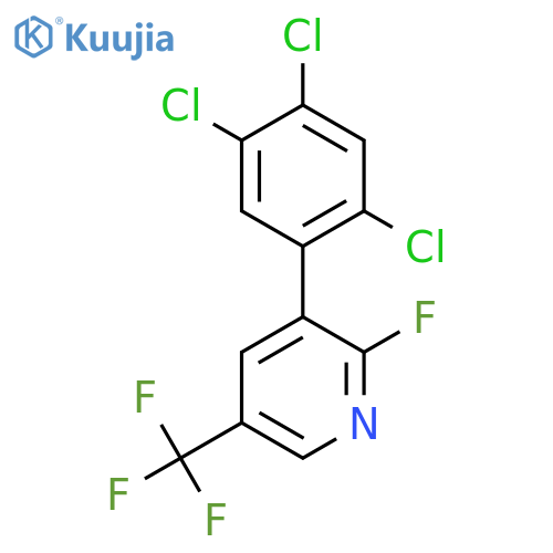 2-Fluoro-3-(2,4,5-trichlorophenyl)-5-(trifluoromethyl)pyridine structure