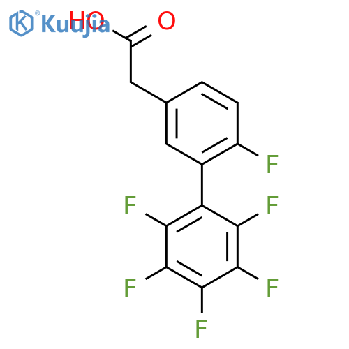 6,2',3',4',5',6'-Hexafluorobiphenyl-3-acetic acid structure