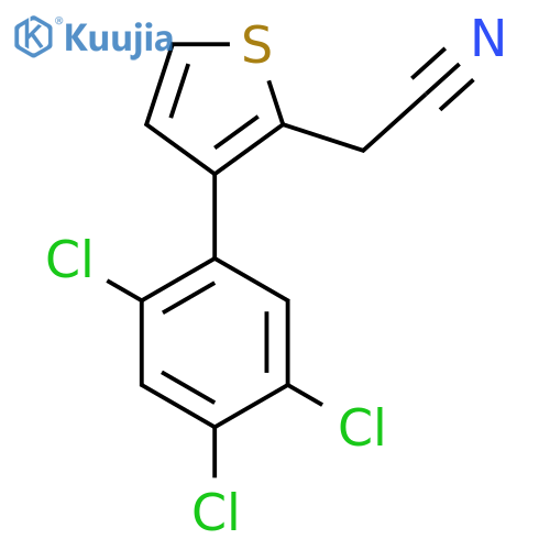 3-(2,4,5-Trichlorophenyl)thiophene-2-acetonitrile structure