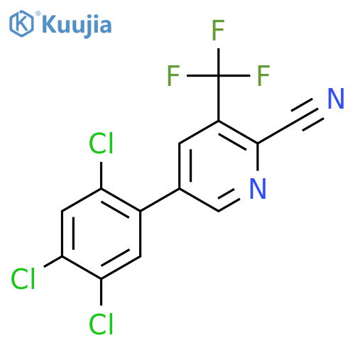 5-(2,4,5-Trichlorophenyl)-3-(trifluoromethyl)picolinonitrile structure