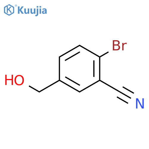 2-Bromo-5-(hydroxymethyl)benzonitrile structure