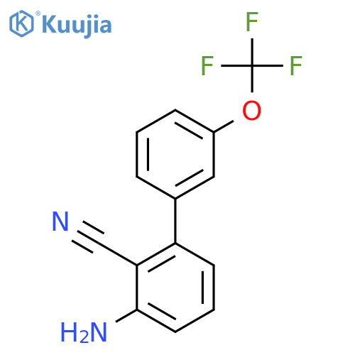 3-Amino-3'-(trifluoromethoxy)-[1,1'-biphenyl]-2-carbonitrile structure