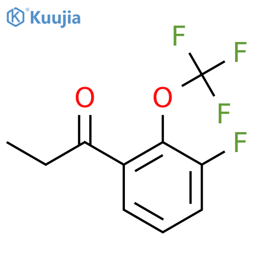 3'-Fluoro-2'-(trifluoromethoxy)propiophenone structure