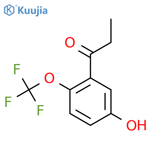 5'-Hydroxy-2'-(trifluoromethoxy)propiophenone structure