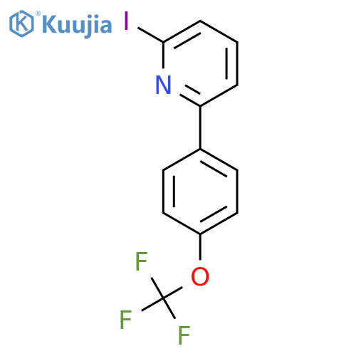 2-Iodo-6-(4-(trifluoromethoxy)phenyl)pyridine structure