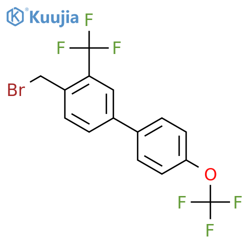 4-Bromomethyl-4'-(trifluoromethoxy)-3-(trifluoromethyl)biphenyl structure