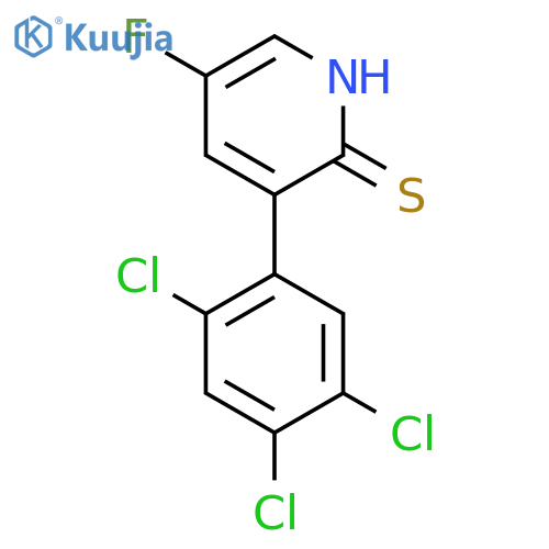 5-Fluoro-2-mercapto-3-(2,4,5-trichlorophenyl)pyridine structure