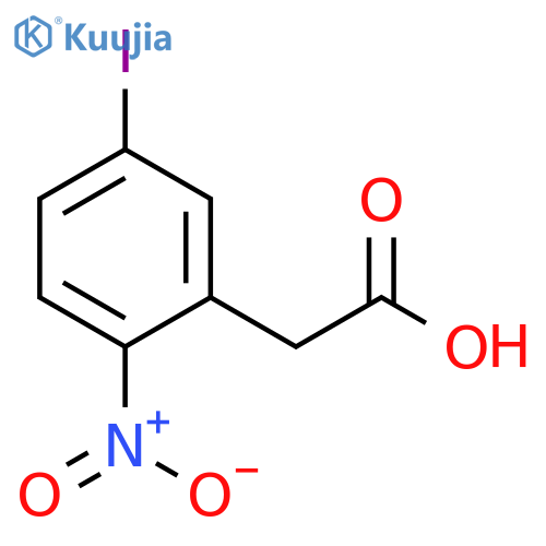 Benzeneacetic acid, 5-iodo-2-nitro- structure
