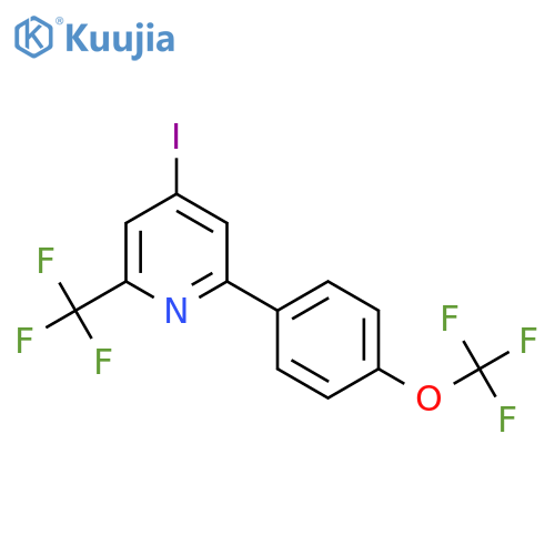 4-Iodo-2-(4-(trifluoromethoxy)phenyl)-6-(trifluoromethyl)pyridine structure