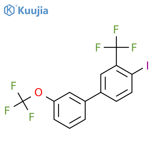 4-Iodo-3'-(trifluoromethoxy)-3-(trifluoromethyl)biphenyl structure