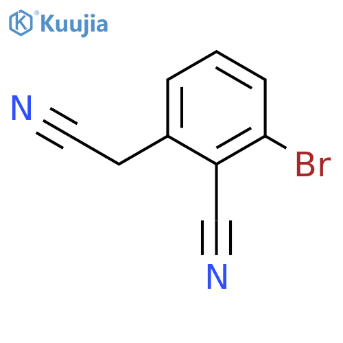 2-Bromo-6-(cyanomethyl)benzonitrile structure