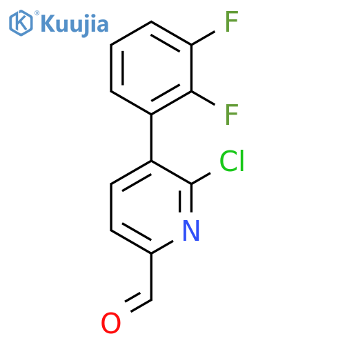 6-Chloro-5-(2,3-difluorophenyl)picolinaldehyde structure