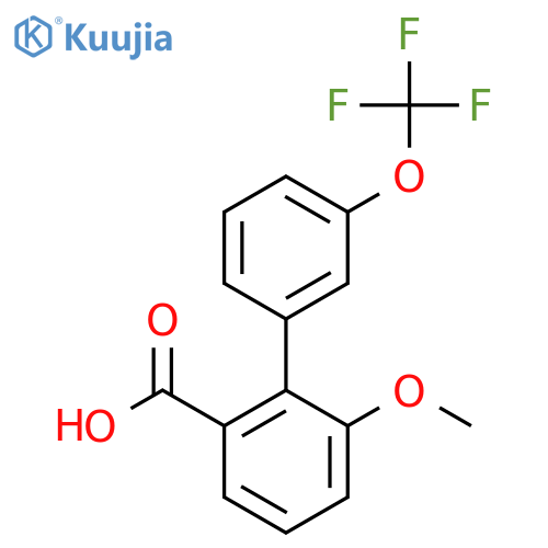 6-Methoxy-3'-(trifluoromethoxy)biphenyl-2-carboxylic acid structure
