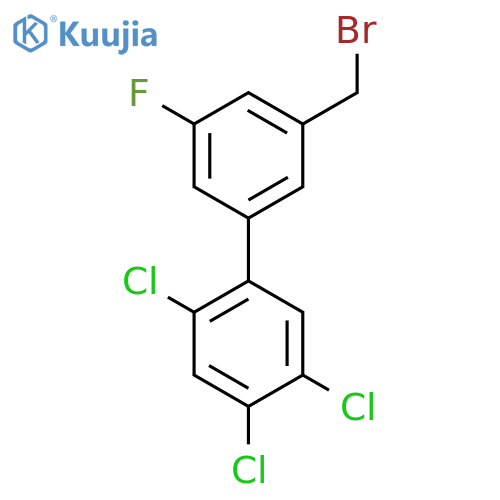 3'-Bromomethyl-5'-fluoro-2,4,5-trichlorobiphenyl structure