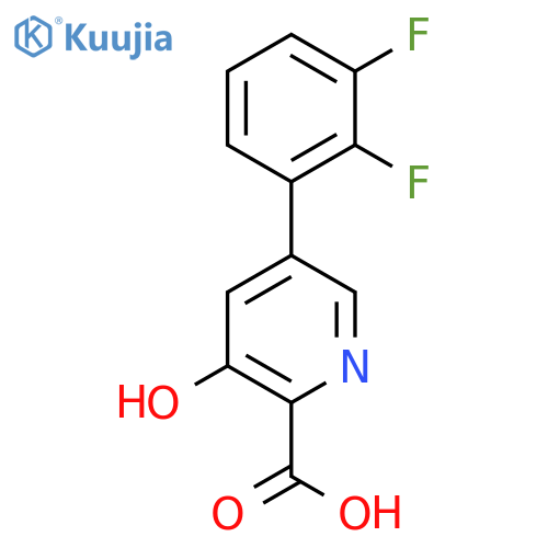 5-(2,3-Difluorophenyl)-3-hydroxypicolinic acid structure