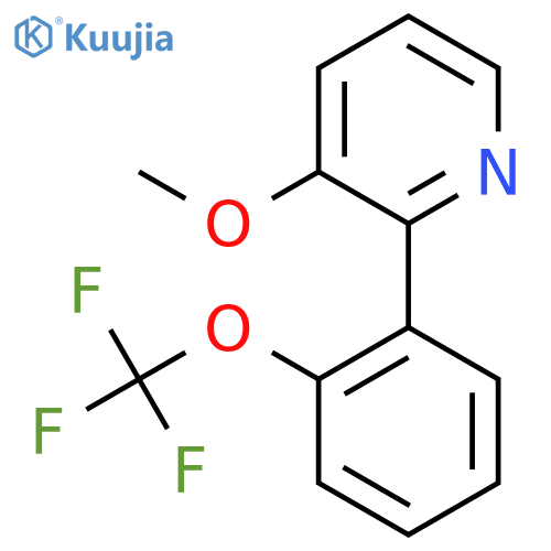 3-Methoxy-2-(2-(trifluoromethoxy)phenyl)pyridine structure