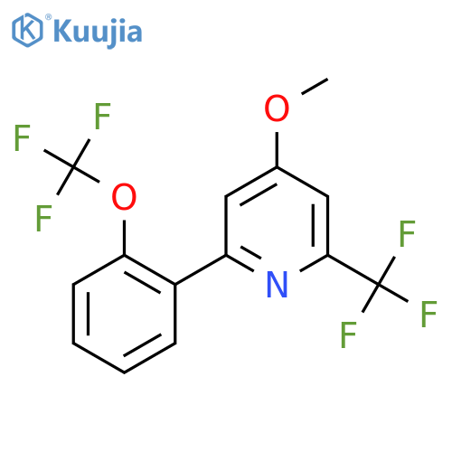4-Methoxy-2-(2-(trifluoromethoxy)phenyl)-6-(trifluoromethyl)pyridine structure