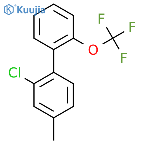 2-Chloro-4-methyl-2'-(trifluoromethoxy)biphenyl structure