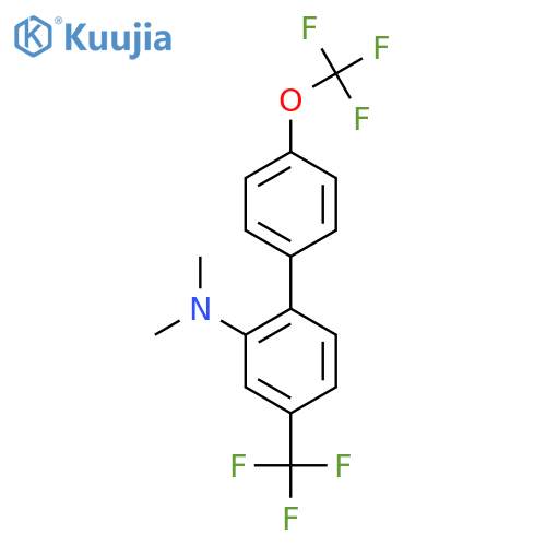 Dimethyl-(4'-(trifluoromethoxy)-4-(trifluoromethyl)biphenyl-2-yl)-amine structure