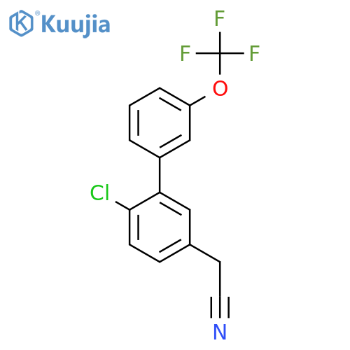 6-Chloro-3'-(trifluoromethoxy)biphenyl-3-acetonitrile structure