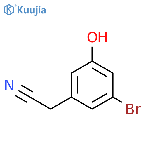 2-(3-bromo-5-hydroxyphenyl)acetonitrile structure