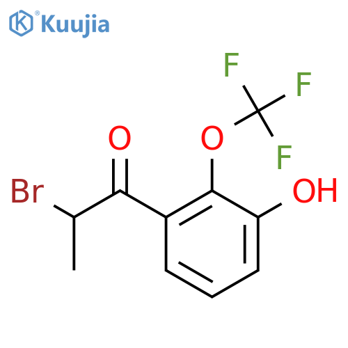 2-Bromo-3'-hydroxy-2'-(trifluoromethoxy)propiophenone structure