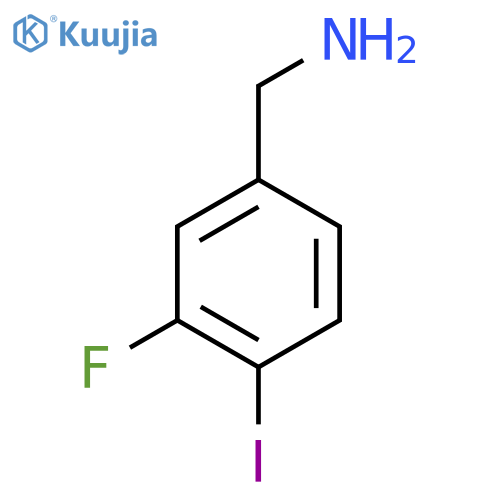 (3-Fluoro-4-iodophenyl)methanamine structure