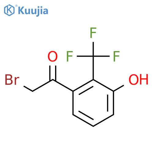 2-Bromo-3'-hydroxy-2'-(trifluoromethyl)acetophenone structure
