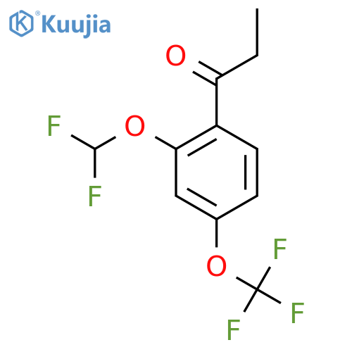 2'-(Difluoromethoxy)-4'-(trifluoromethoxy)propiophenone structure