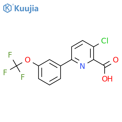 3-Chloro-6-(3-(trifluoromethoxy)phenyl)picolinic acid structure