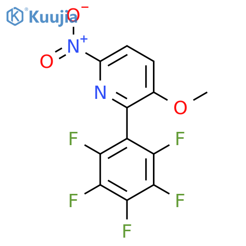 3-Methoxy-6-nitro-2-(perfluorophenyl)pyridine structure