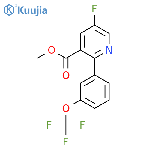 Methyl 5-fluoro-2-(3-(trifluoromethoxy)phenyl)nicotinate structure