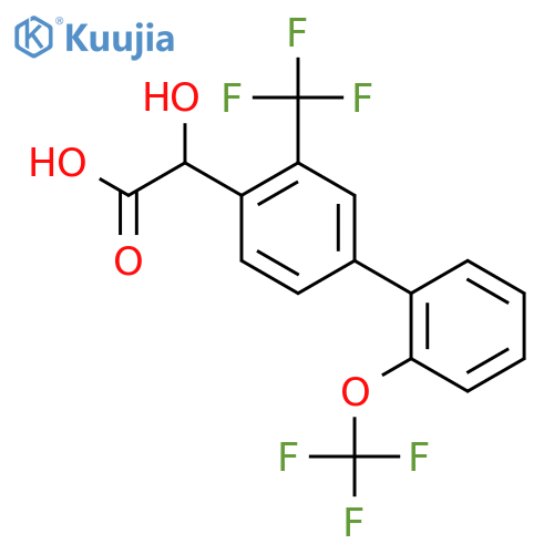 Hydroxy-(2'-trifluoromethoxy-3-trifluoromethylbiphenyl-4-yl)-acetic acid structure