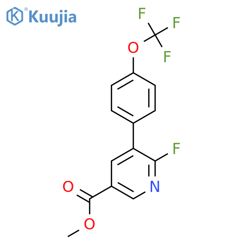 Methyl 6-fluoro-5-(4-(trifluoromethoxy)phenyl)nicotinate structure