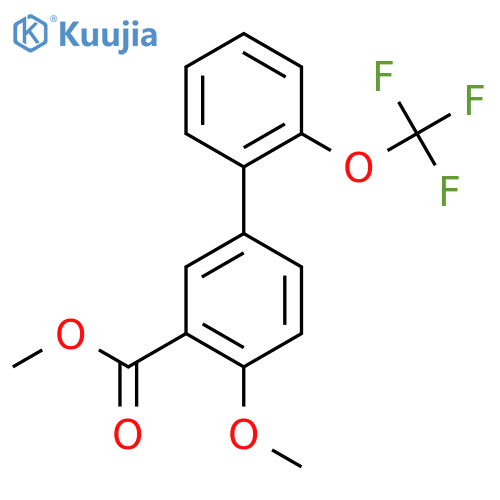 Methyl 4-methoxy-2'-(trifluoromethoxy)biphenyl-3-carboxylate structure