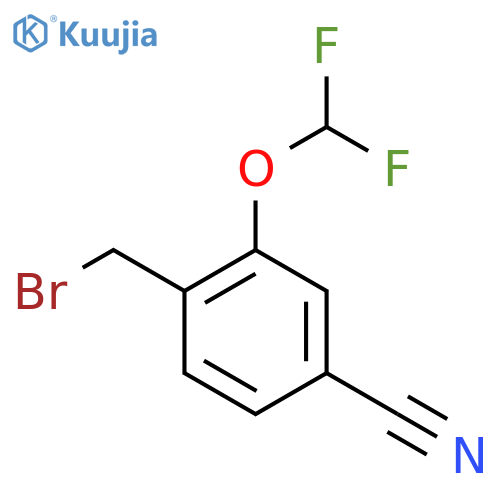 4-(Bromomethyl)-3-(difluoromethoxy)benzonitrile structure