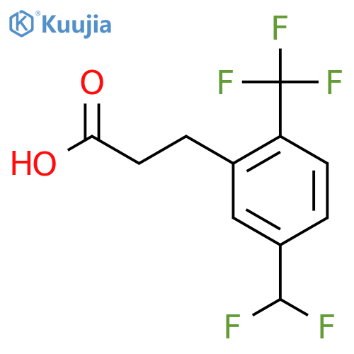 3-(5'-(Difluoromethyl)-2'-(trifluoromethyl)phenyl)propionic acid structure