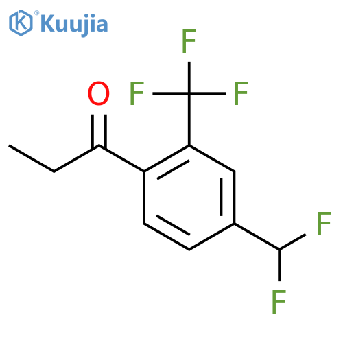 4'-(Difluoromethyl)-2'-(trifluoromethyl)propiophenone structure