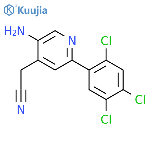 5-Amino-2-(2,4,5-trichlorophenyl)pyridine-4-acetonitrile structure