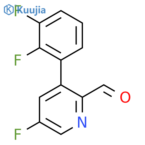 3-(2,3-Difluorophenyl)-5-fluoropicolinaldehyde structure