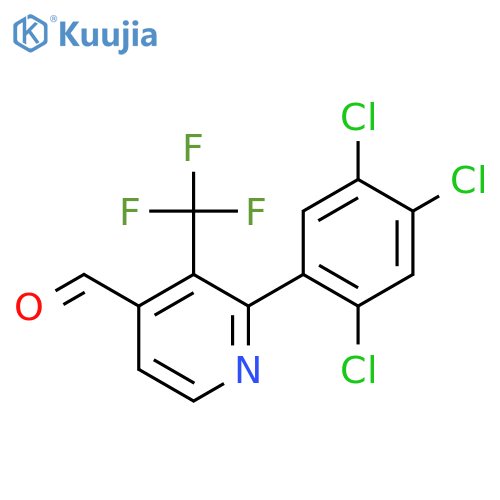 2-(2,4,5-Trichlorophenyl)-3-(trifluoromethyl)isonicotinaldehyde structure