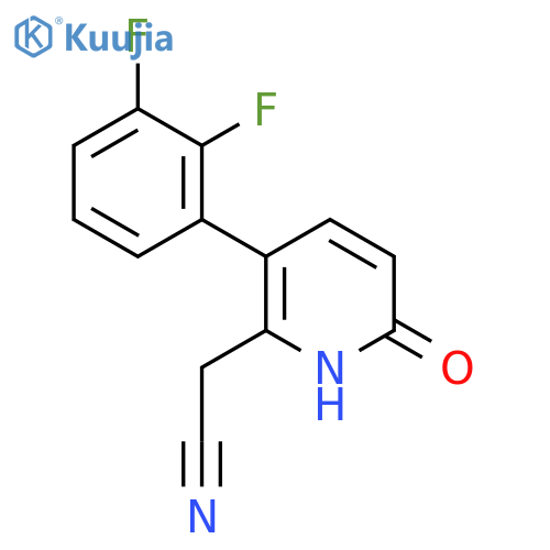 3-(2,3-Difluorophenyl)-6-hydroxypyridine-2-acetonitrile structure