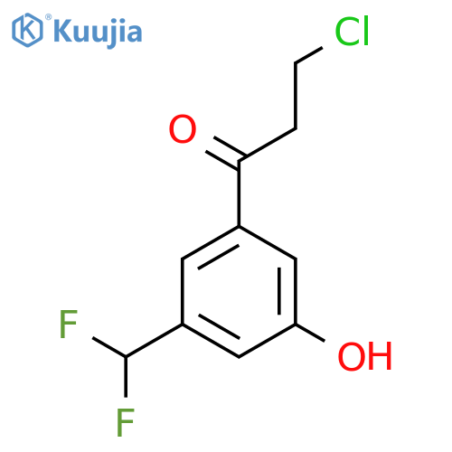 3-Chloro-3'-(difluoromethyl)-5'-hydroxypropiophenone structure