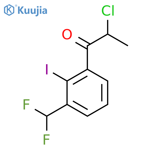 2-Chloro-3'-(difluoromethyl)-2'-iodopropiophenone structure